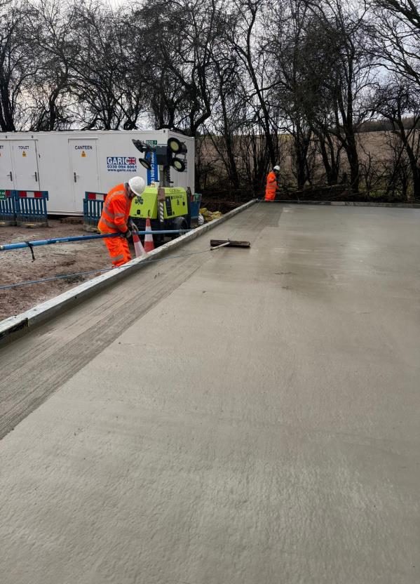 Reinforcement fixed and ready for the pour
